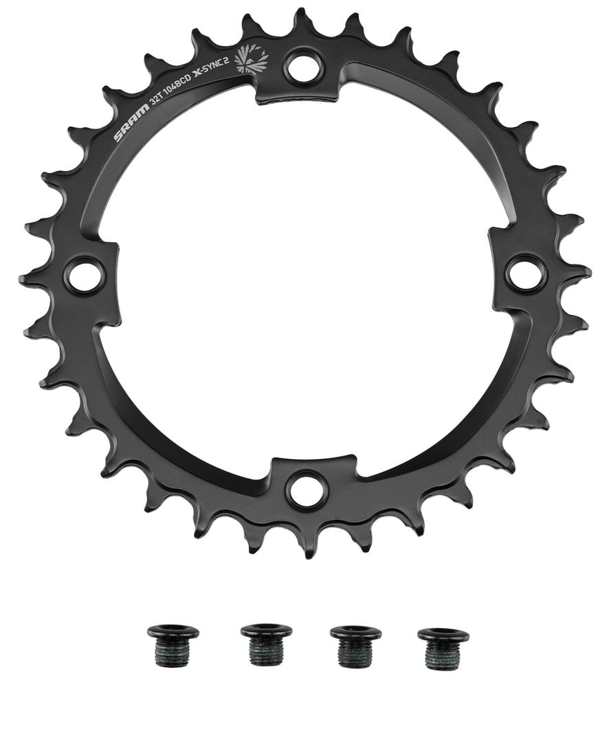 CHR Turbo 32t Eagle 12-Spd 104 BCD 1x Ring Steel w/Bolts Sram (00.6218.022.000)