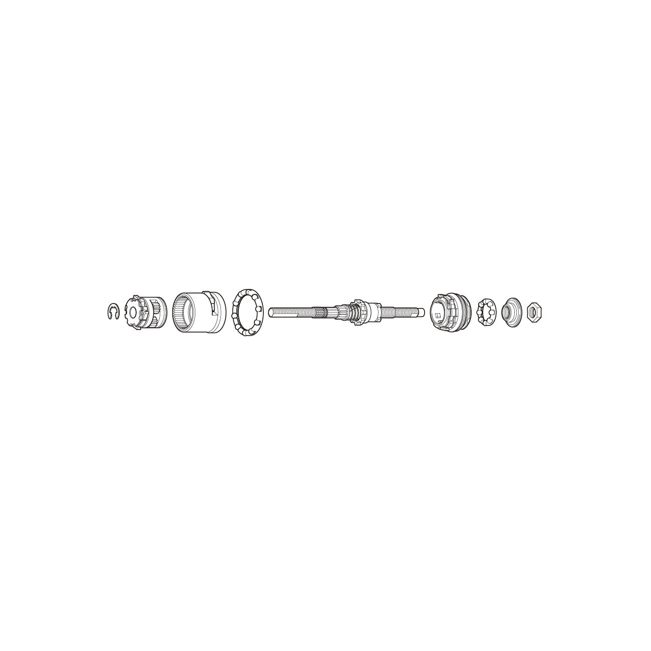 Conjunto Interno Shimano SG-3R40 170.3mm Plata #2