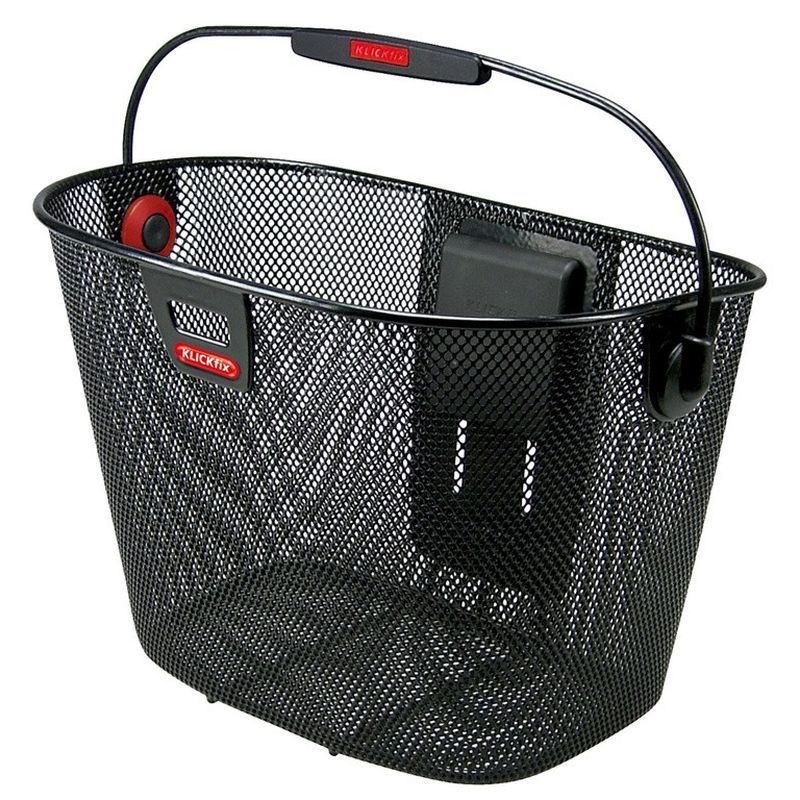 Cesta Delantera Klickfix Malla Fina Sin Adaptador 16L Negro