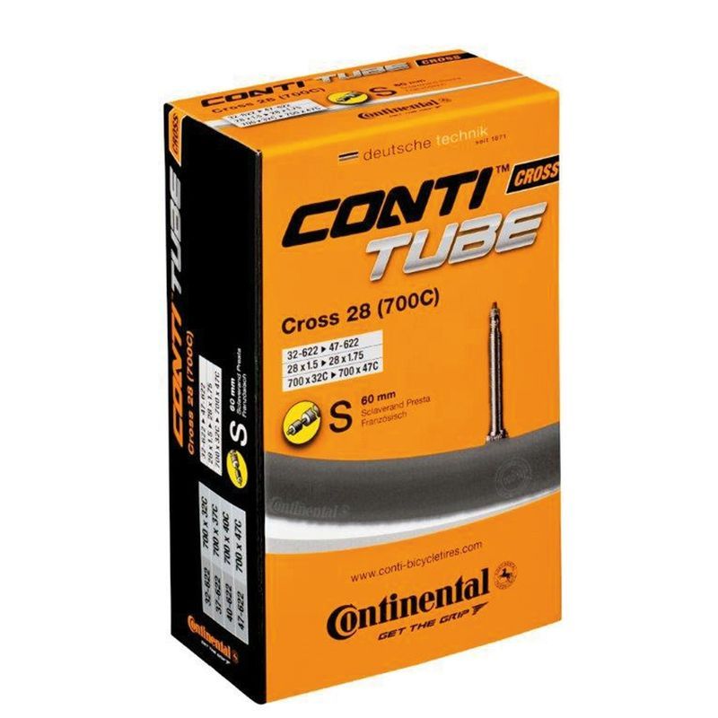 Cámara Continental Cross 700x32/47 Valvula Presta Negro 60mm