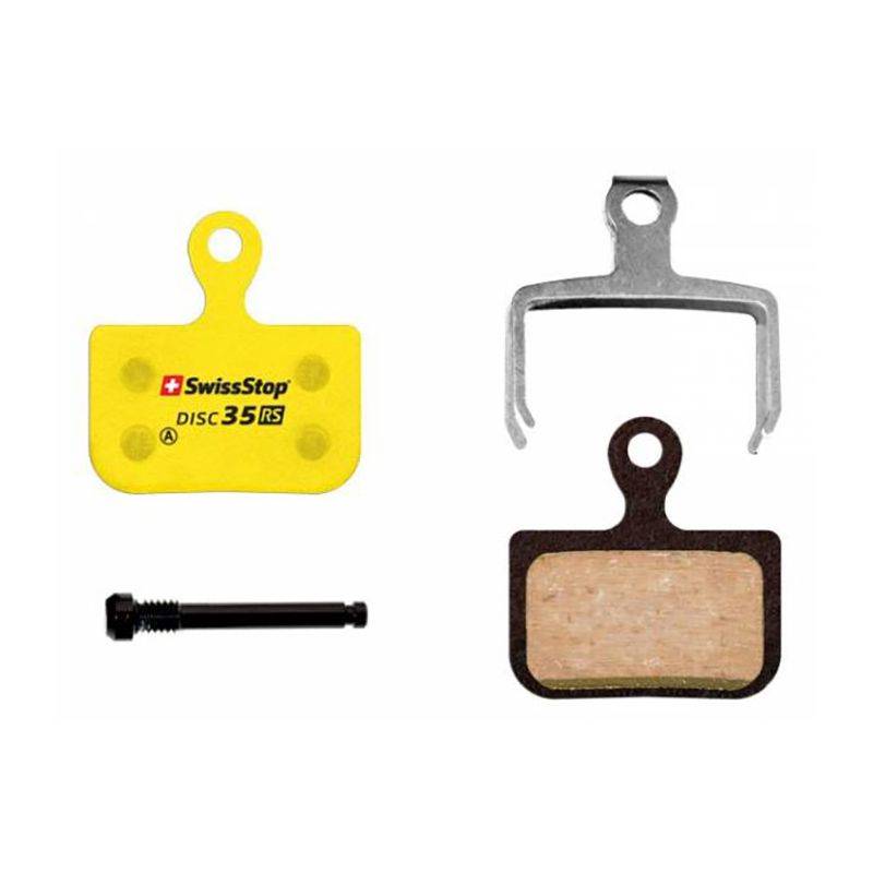 Juego Pastillas Freno Orgánicas Swissstop Disc 35 Rs Sram Red/Force Etap Axs/Level/XX/X0 Amarillo