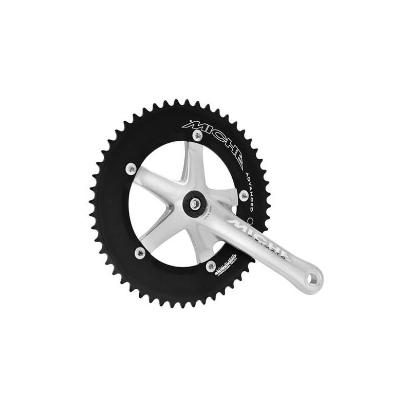 Juego Bielas/Plato Miche Pista Advanced 144 Bcd 52d Acero 175mm Negro