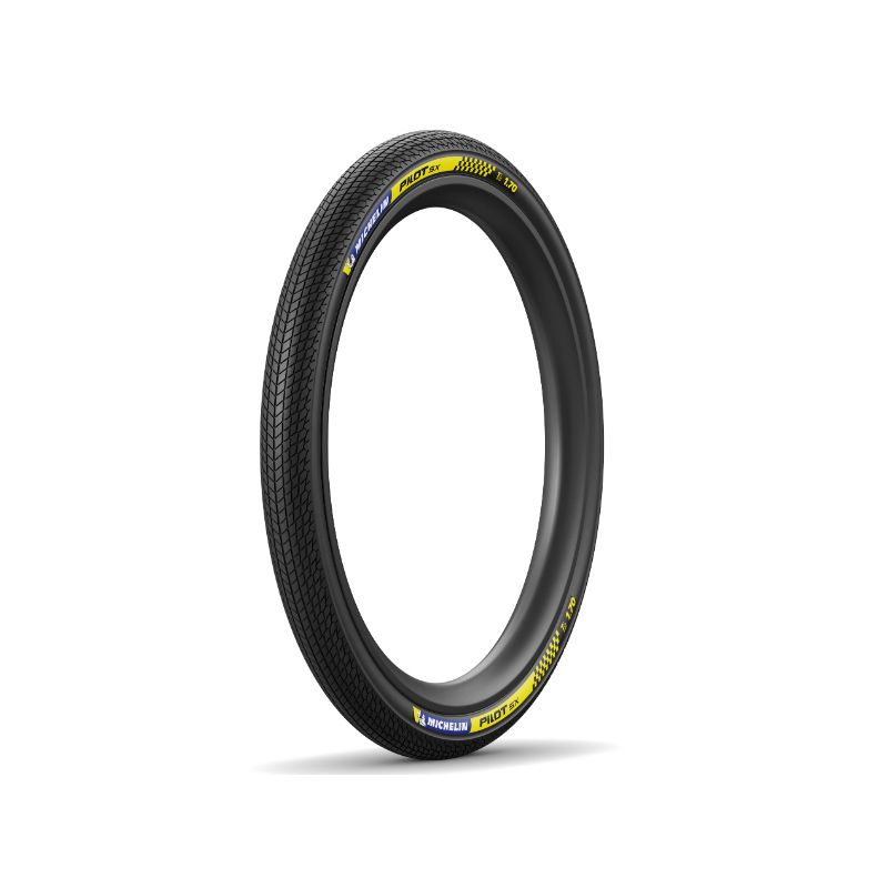 Cubierta Michelin Pilot Sx 20x1 3/8 Racing Line Reflectante Negro