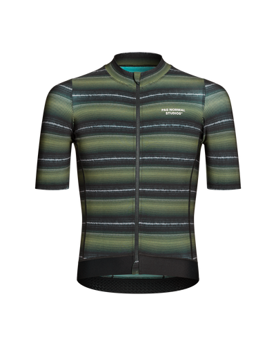 Maillot Manga Corta Pas Normal Studios Essential Hombre Light Olive Stripe #2