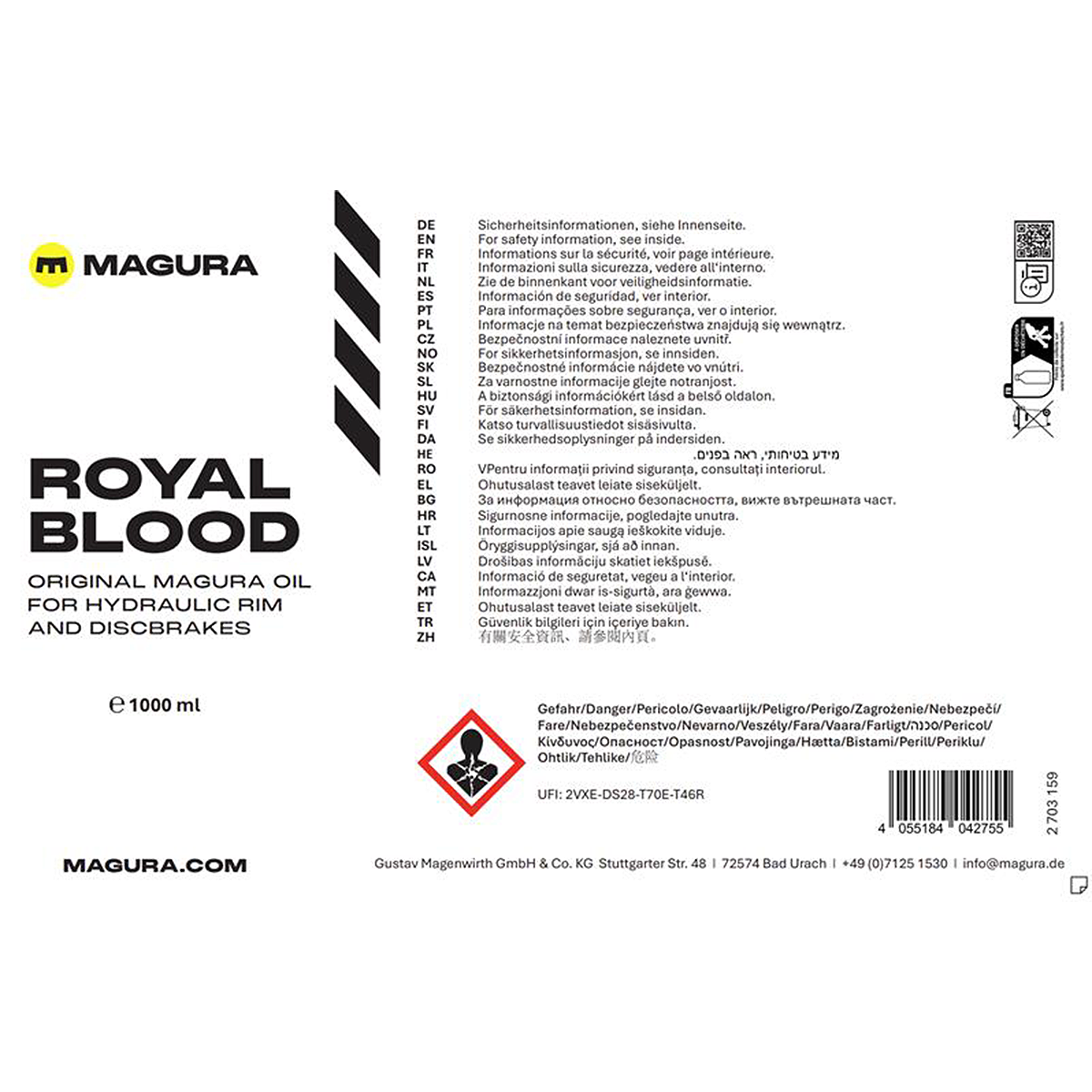 Aceite Mineral Freno Magura Royal Blood 1000ml Azul #4