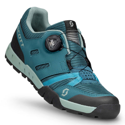 Zapatillas MTB Scott Sport Crus/R Flat BOA Mujer Petrol Blue/Mint Green