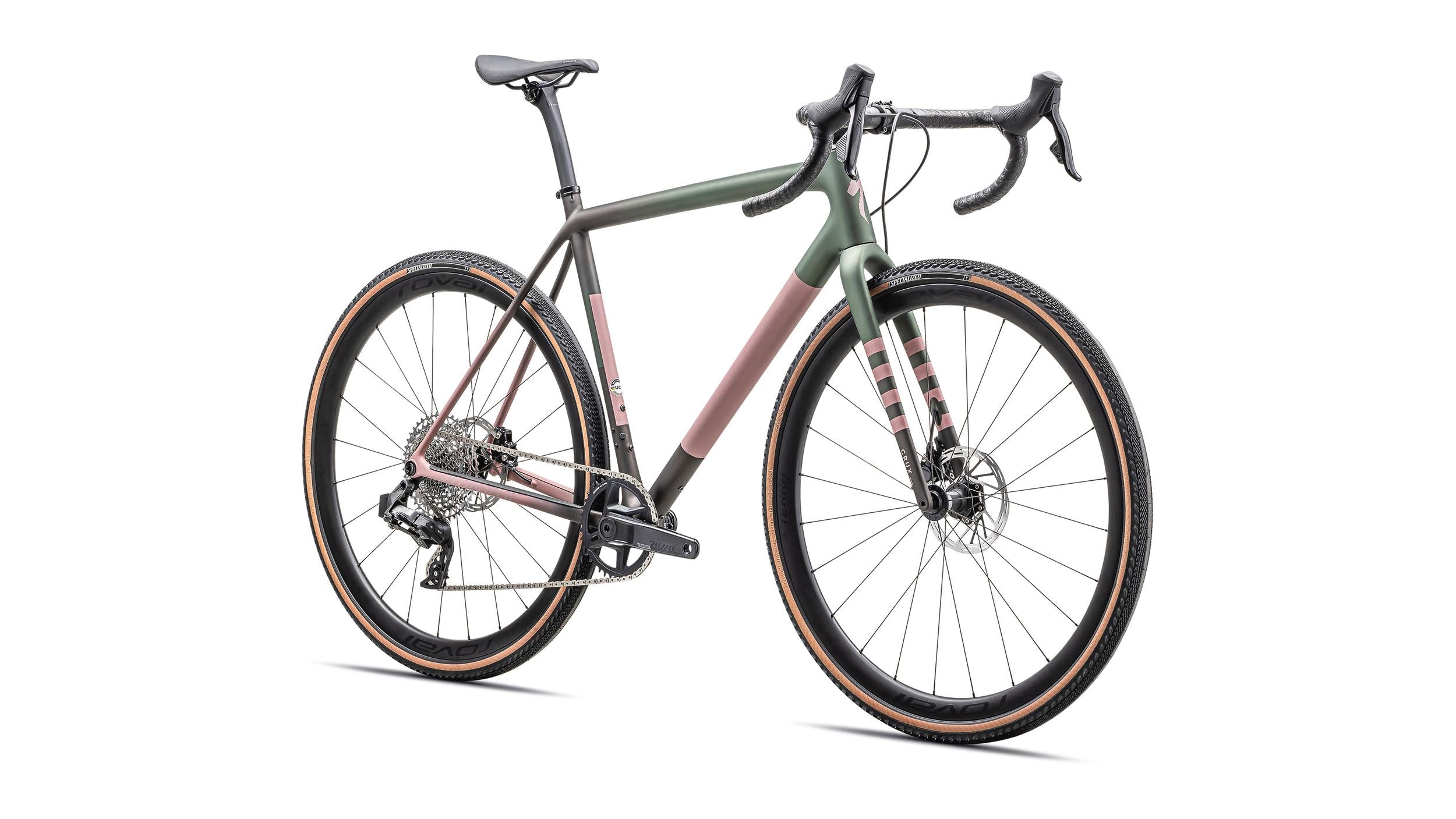 Bicicletas Gravel Crux Expert Specialized 2025 Satin Cypress Metallic/Doppio/Dusky Pink/Champagne