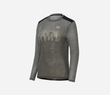 Hiru Lab Merino Langarm-T-Shirt Damen Steingrau