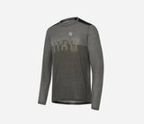 Hiru Lab Merino Langarm-T-Shirt Herren Steingrau