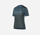 Hiru Lab Merino Kurzarm-T-Shirt Damen Blau