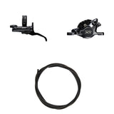 Hydraulisches Scheibenbremsen-Kit Shimano Deore XT BR-M8200/BL-M8200 Vorne/Links Resin Ohne Kühlrippen/Adapter Bremsleitung 1000mm Schwarz