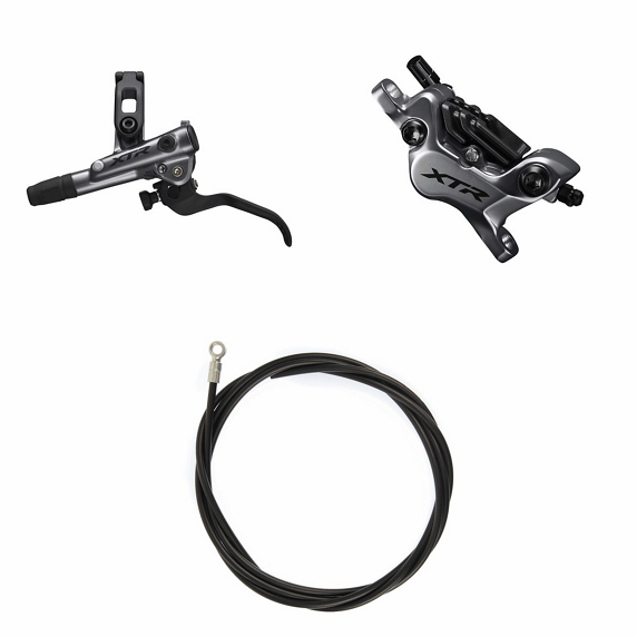 Kit Freno Disco Hidráulico Shimano XTR BR-M9120/BL-M9120 Delantero/Izquierdo Resina Aletas Sin Adaptador Latiguillo 1000mm Negro