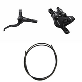 Hydraulisches Scheibenbremsen-Kit Shimano BR-MT410/BL-MT401 Hinten/Rechts Resin Ohne Kühlrippen/Adapter Bremsleitung 1700mm Schwarz