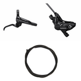 Hydraulisches Scheibenbremsen-Kit Shimano BR-MT501/BR-MT520 Hinten/Rechts Resin Ohne Kühlrippen/Adapter Bremsleitung 1700mm Schwarz