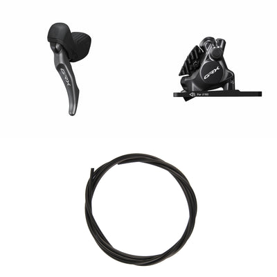 Kit Freno Disco Hidráulico Shimano GRX BR-RX820/BL-RX820 Delantero/Izquierdo Resina Aletas Adaptador 160mm Latiguillo 1000mm Negro #2