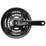 Kurbelgarnitur/Kettenblätter Shimano FC-TY501 Square 48/38/28t 6/7/8s Innenlager Kettenführung Schwarz