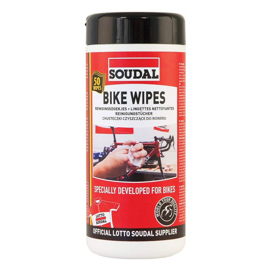 Toallitas Limpiadoras Soudal Bike Wipes 50unds Blanco