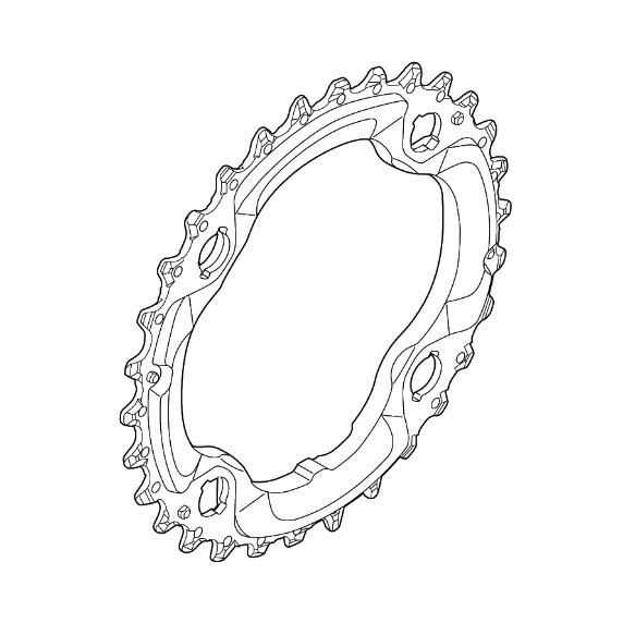 Plato Shimano Deore XT FC-M782 Negro