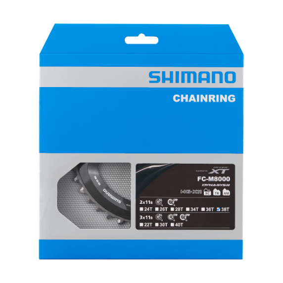 Shimano Deore XT Plato 38d FC-M8000-2/FC-M8000-B2 Negro #2
