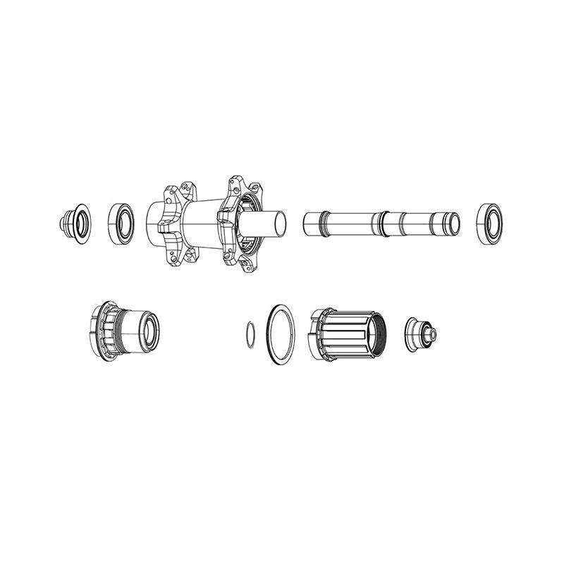 Kit Casquillos SRAM Buje Delantero ZR1 15x100mm Negro