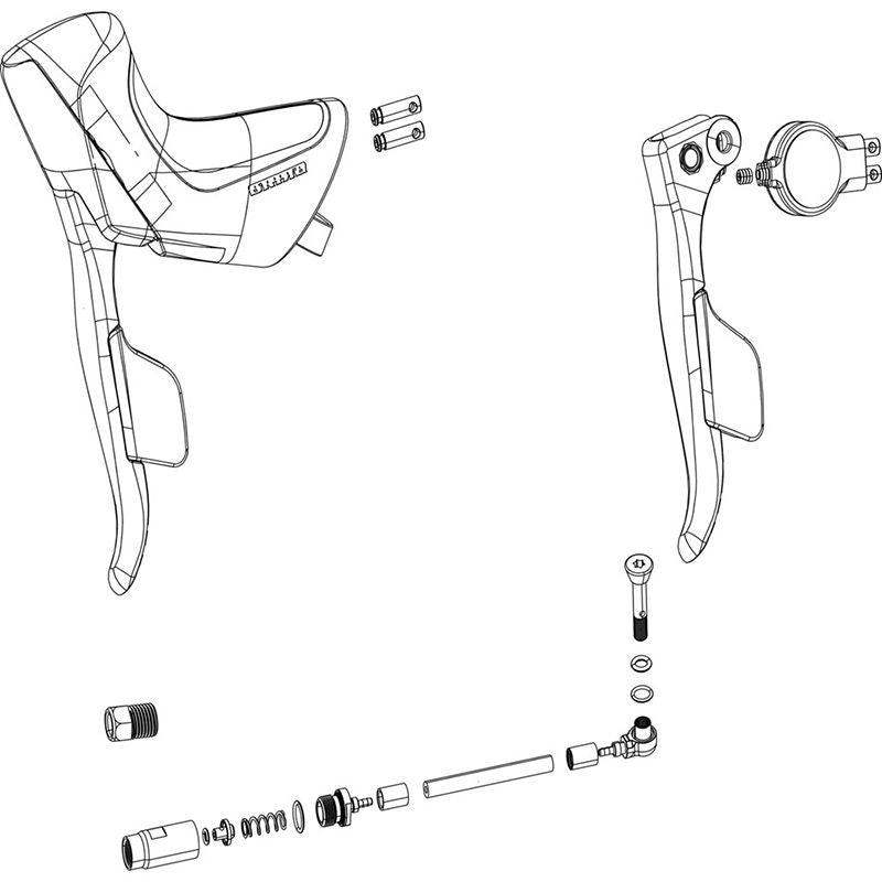 Maneta Freno/Cambio SRAM Rival eTap AXS Izquierda Hidráulica 12v Disco Apoyamanos Negro