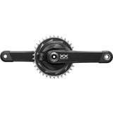 Powermeter-Kurbelgarnitur Sram XX SL Eagle Dub Gewindemontage Q168 34t Carbon Ohne Innenlager Schwarz