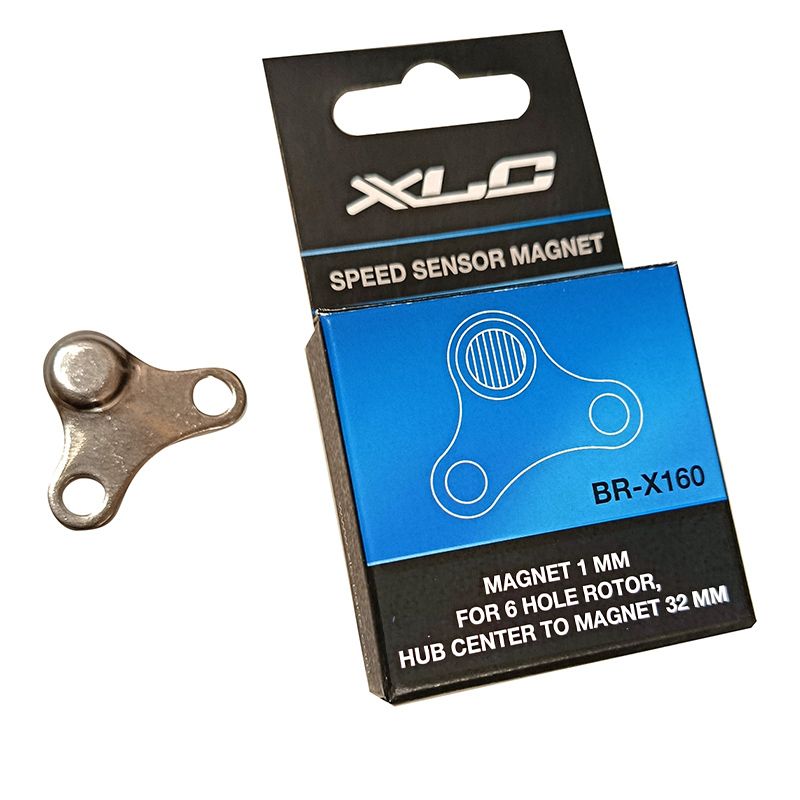 Imán Xlc BR-X160 1mm Sensor Velocidad E-Bike Disco 6 Agujeros Gris