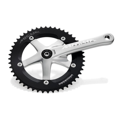 Juego Bielas/Plato Miche Primato Advanced Bcd144 48d 165mm Plata/Negro