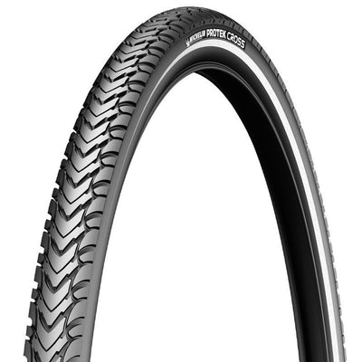 Cubierta Michelin Protek Cross 700x35C Acces Line Rigida Flanco Reflectante Negro