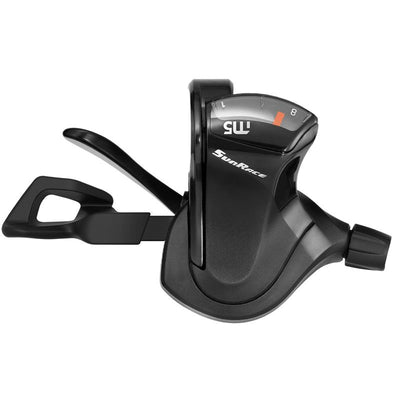 Mando Cambio Derecho Sunrace DLM500 8v 2100mm Aluminio Negro
