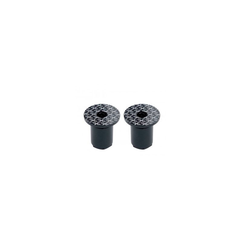 Juego Tapones Manillar Deda Negro/Blanco