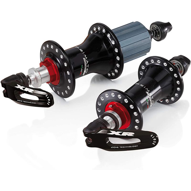 Juego Bujes Miche Primato Syntesi Cierre Rápido 20/24 Agujeros Shimano 9-11v Negro