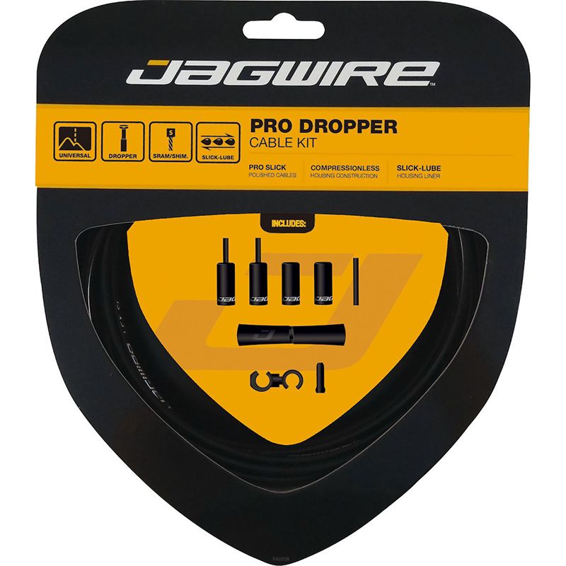 Kit Cable/Funda Jagwire Pro Tija Telescópica 0.8x2000mm/3.0x1700mm Negro