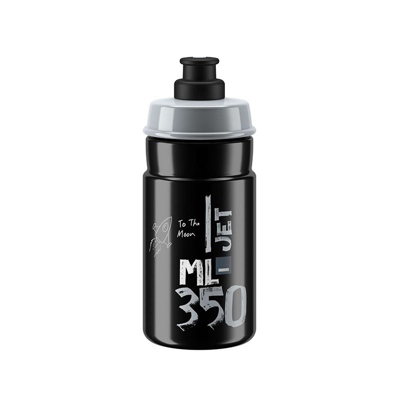 Bidon Elite Jet Negro/Logo Gris 350ml