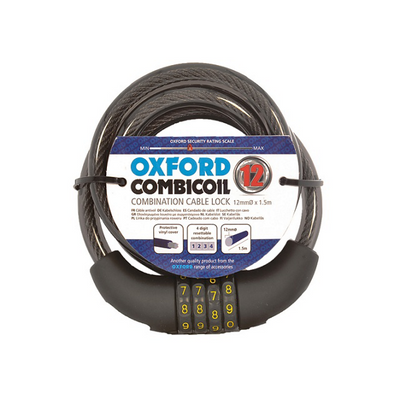 Antirrobo Cable Oxford Combi Coil12 1.5mx12mm Negro #2